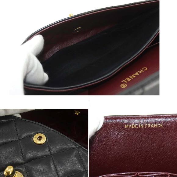 CHANEL Matelasse 25 Chain Shoulder Bag Leather Black A01112 Gold Hardware Vin... - Picture 8 of 9